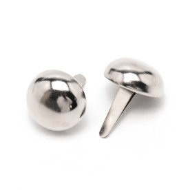 Набор металлических брадсов, цвет платина, 8 мм, 20 штук