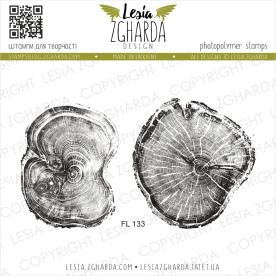 Набір штампів, Дерев'яні зруби, 5,6х3см, Lesia Zgharda