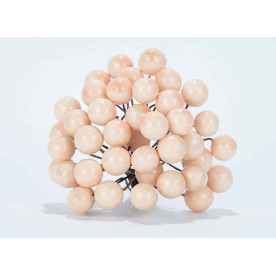 Калина лаковая, 12 мм, цвет телесный, 1 веточка, 2 ягодки