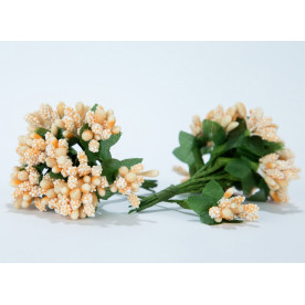 Тычинки с микробисером 8,5см цвет желтый, букет 12шт