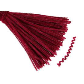 Синельная проволока, бархат, бордовый, 6x300 мм