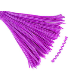 Синельний дріт, оксамит, фіолетовий, 6x300 мм
