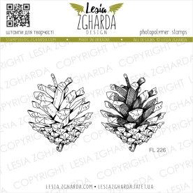 Набір штампів, Шишки, 10х10см, Lesia Zgharda