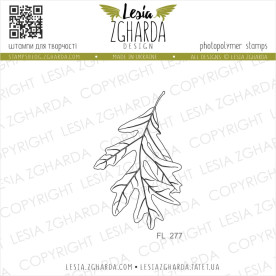 Штамп, Лист дуба, 5х3см, Lesia Zgharda