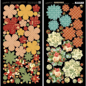 Набір вирубування 12 Days of Christmas - Flowers від Graphic 45