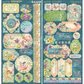 Набір наклейок Fairie Wings, 15х30 см, 2 аркуші, Graphic 45