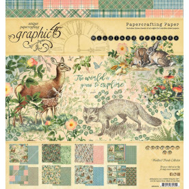 Набір скраппаперу, Woodland Friends, 8 аркушів, 20х20 см, Graphic 45