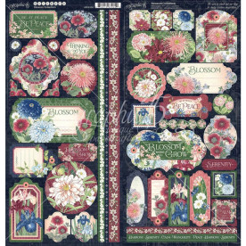 Набор наклеек Blossom, 15х30 см, 2 листа, Graphicс 45