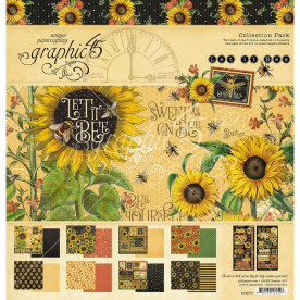 Набор для скрапбукинга Let It Bee, 30.5x30.5 см, 16 листов + 2 листа наклеек, Graphic 45