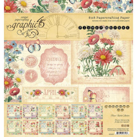 Набор для скрапбукинга Flower Market, 20х20 см, 12 листов, Graphic 45