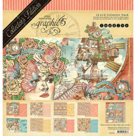 Набір скраппаперу Imagine 24 аркушів + наліпки 30х30 Graphic45