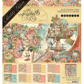 Набор скрапбумаги Imagine 24 листа + наклейки 20x20 Graphic45