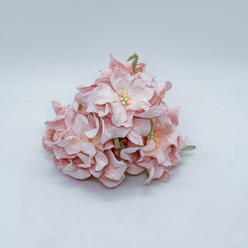 Декоративна квітка гарденії ніжно-рожевого кольору, 6 см., 1 шт.