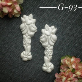 Прикраса з гіпсу, Квітковий вензель 93, 70х25 мм, Decor Kram