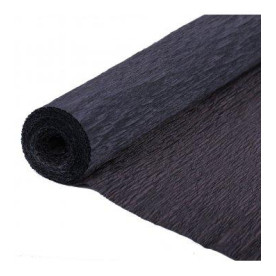 Креп гофро папір, чорний, 200х50см, 30 гр/м2