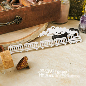 Чіпборд, Поїзд, 110x30 мм, ScrapBox