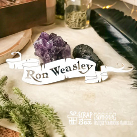 Чипборд, надпись Ron Weasley на ленте, 117х34 мм, ScrapBox