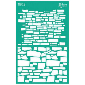 Трафарет многоразовый самоклеющийся, №1803, Фоновый, Текстуры, 13х20см, Rosa Talent