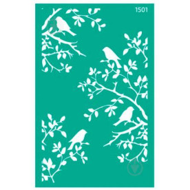 Трафарет многоразовый самоклеющийся, №1501, Фоновый, Животные, 13х20см, Rosa Talent