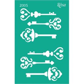 Трафарет многоразовый самоклеющийся, №2005, Влюбленные сердца, 13х20см, Rosa Talent