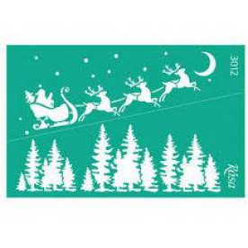 Трафарет многоразовый самоклеющийся, Новый год, №3012, 13х20см, Rosa Talent