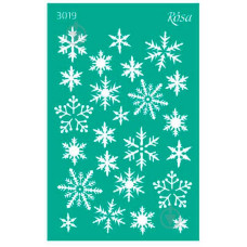 Трафарет многоразовый самоклеющийся, №3019, New Year's magic, Фоновый, 13х20см, Rosa Talent