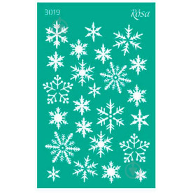 Трафарет багаторазовий самоклеючий, №3019, New Year's magic, Фоновий, 13х20см, Rosa Talent