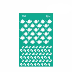 Трафарет многоразовый самоклеющийся, №1120, Фоновый, 13x20см, Серия Cake Delicious, Rosa Talent