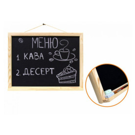 Магнітна дошка для малювання крейдою, сосна, 30x40см, Rosa Studio