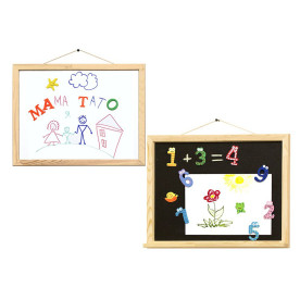 Магнитная доска для рисования мелом и маркером, сосна, 40x50см, Rosa Studio