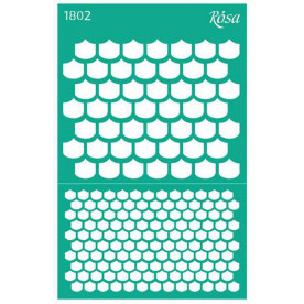 Трафарет многоразовый самоклеющийся, №1802, Фоновый, Текстуры, 13х20см, Rosa Talent