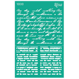 Трафарет многоразовый самоклеющийся, №1808, Фоновый, Текстуры, 13х20см, Rosa Talent