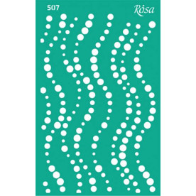 Трафарет многоразовый самоклеющийся, №507, Фоновый, Ажур, 13х20см, Rosa Talent