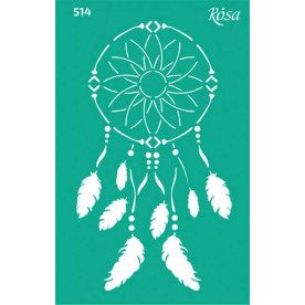 Трафарет многоразовый самоклеющийся, №514, Элементы и надписи, Ажур, 13х20см, Rosa Talent