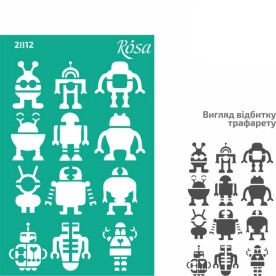 Трафарет многоразовый самоклеющийся, №2812, Элементы и надписи 13х20см, Серия Kids, Rosa Talent