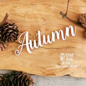 Чипборд надпись Autumn, 8х3см, Scrapbox