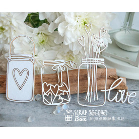 Чипборд Баночки с любовью 2, 115х95мм, Scrapbox