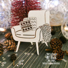 Чипборд Мягкое кресло, 70x78мм, Scrapbox