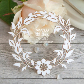 Чипборд Веночек лиственный, 80*82 мм от Scrapbox