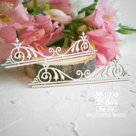 Чіпборд 2 бордюру з вензелями, 10х2,5см, Scrapbox