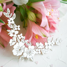 Чипборд уголок цветочный, 7х12см, Scrapbox