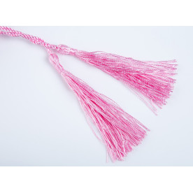 Китичка декоративна, довжина 8см+5см, колір рожевий, 1од