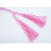 Кисточка декоративная, длина 8 см + 5см, розовый цвет, 1шт