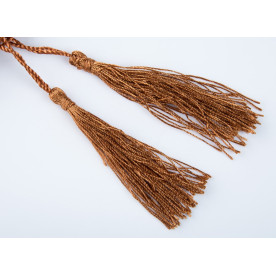 Китичка декоративна, довжина 8см+5см, колір світло-медний, 1од