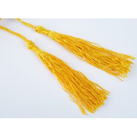 Китичка декоративна, довжина 8см+5см, колір солом'яний, 1од