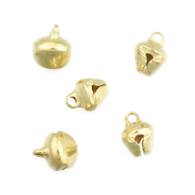 Набор металлических колокольчиков 9,5х8 мм, 10 шт., цвет золото.