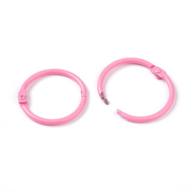 Кольцо разъемное, 1 шт, светлый ярко-розовый, 31 мм