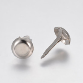 Набор брадсов, серебро, 20 шт, 14x8 мм