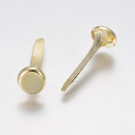 Набор металлических брадсов, цвет золото, 8х25 мм, 20 штук