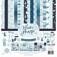 Набор бумаги Winter Magic 30х30 см, 12 листов + лист наклеек от Echo Park
